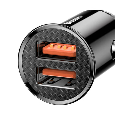 The Circular Plastic A+A 30W Dual QC3.0 Quick Car Charger
